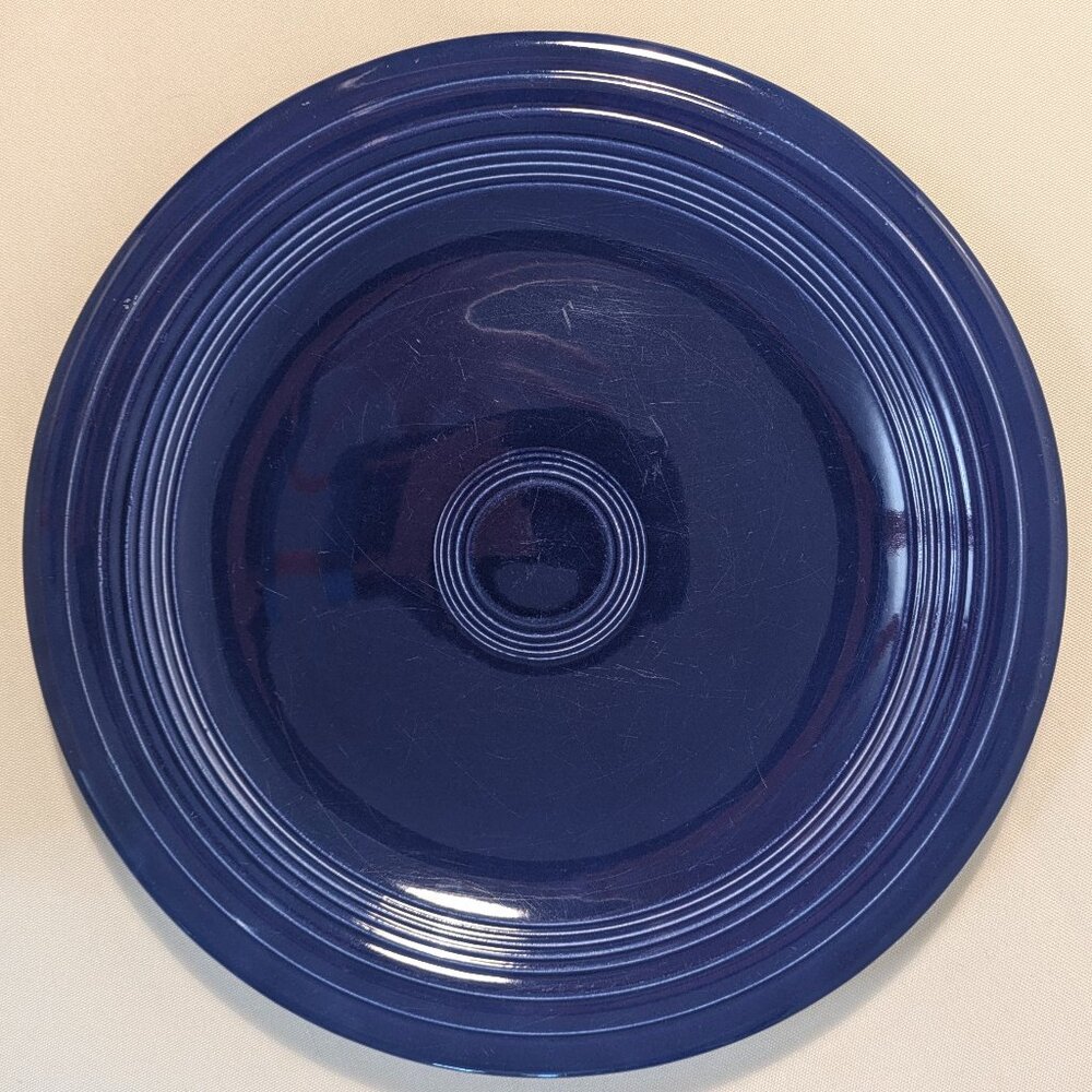 Vintage Fiesta Cobalt Blue 10" Dinner Plate, Homer Laughlin 1936-1969